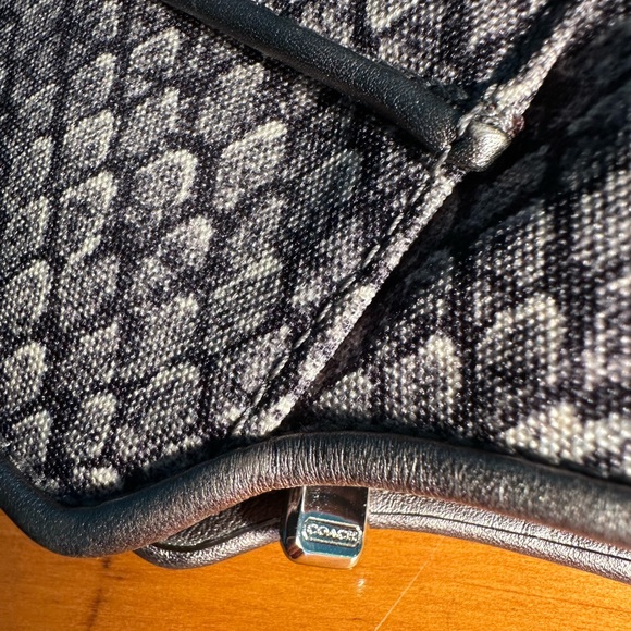 Coach Taylor Alexis Carryall Satchel Gunmetal Gray Snake Print Tote Bag F26034 - Picture 11 of 17